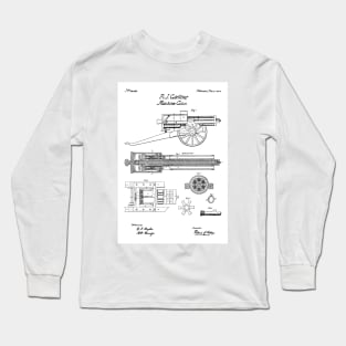 Gatling Gun Patent - 1862 Machine gun - B Long Sleeve T-Shirt